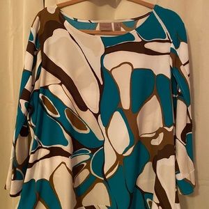 Chico's brown/teal top